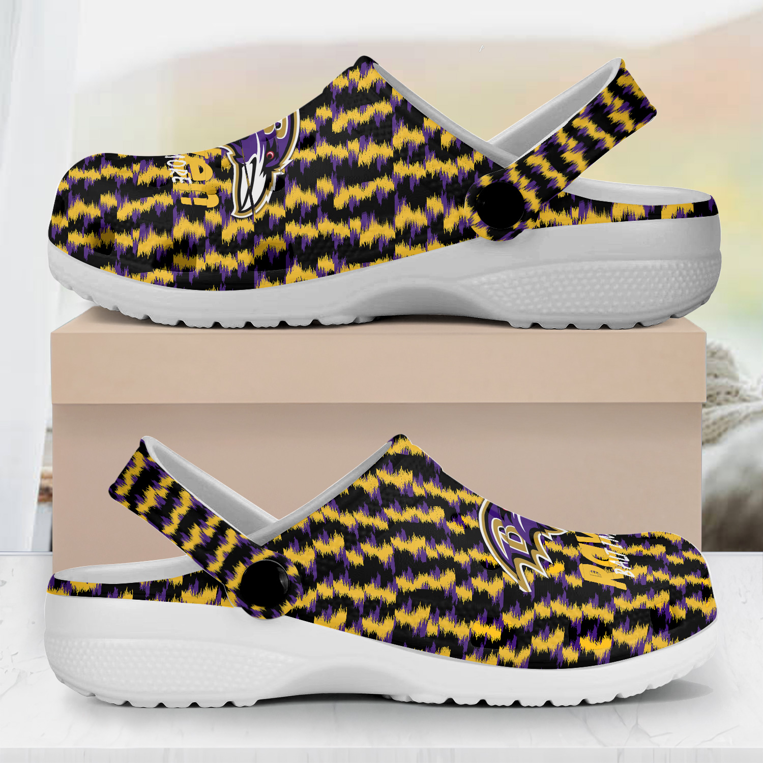 Baltimore Ravens Nfl Sport Crocs, Baltimore Ravens Comfortable For Men Women And Kids 65