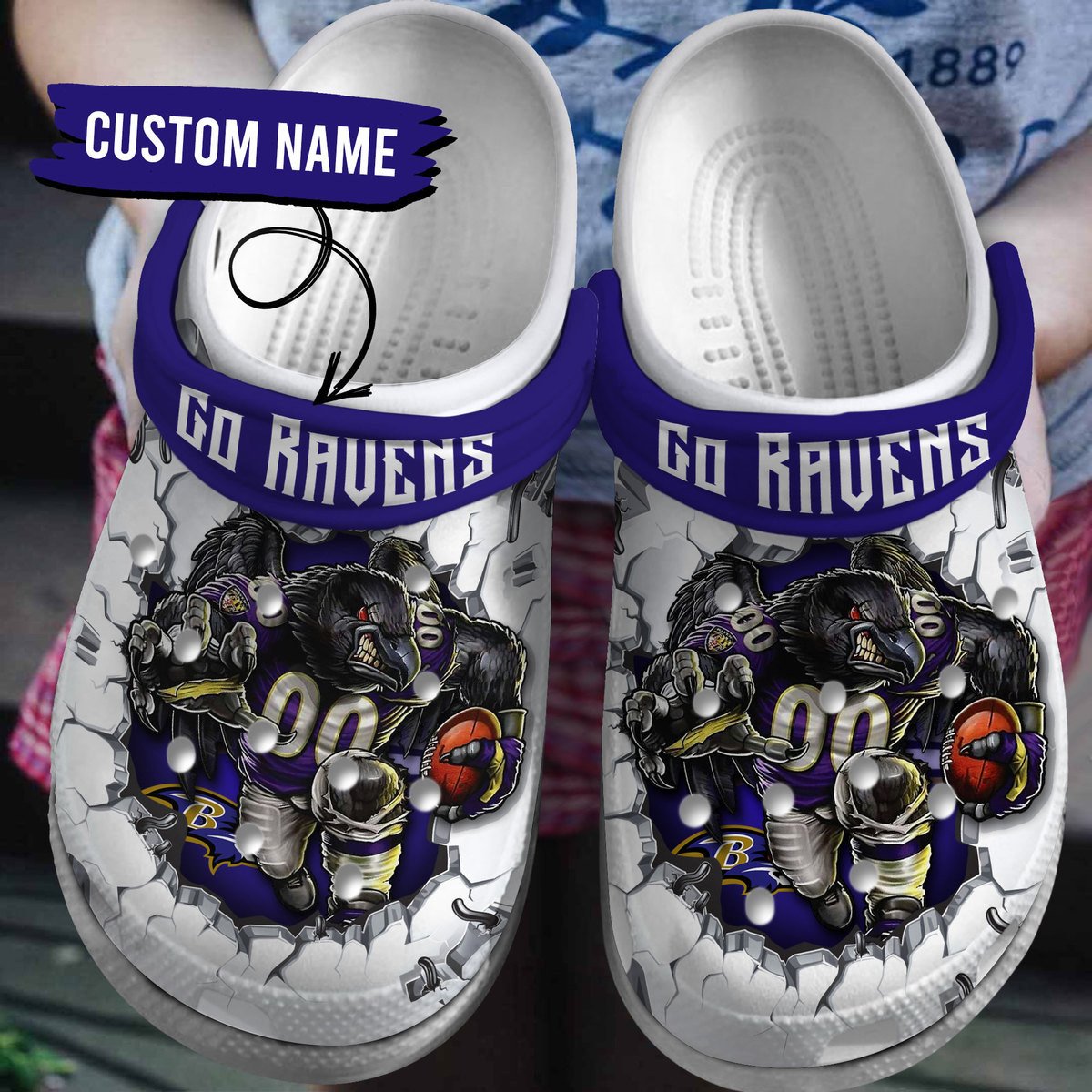 Baltimore Ravens Nfl Sport Crocs, Baltimore Ravens Comfortable For Men Women And Kids 1