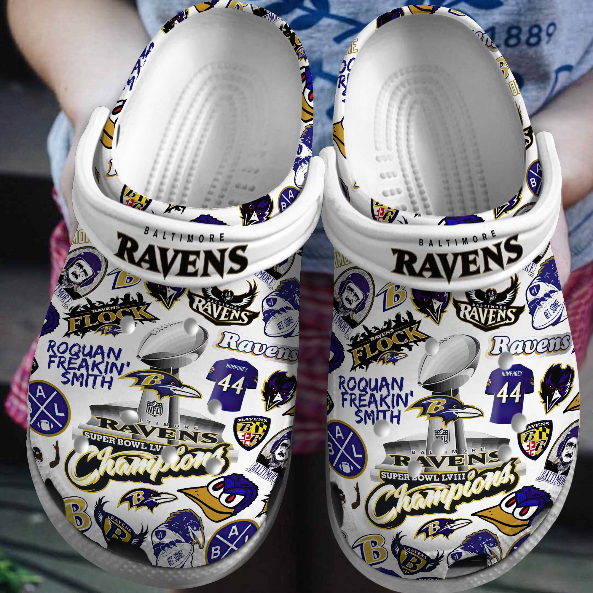 Baltimore Ravens Nfl Sport Crocs, Baltimore Ravens Comfortable For Men Women And Kids 14