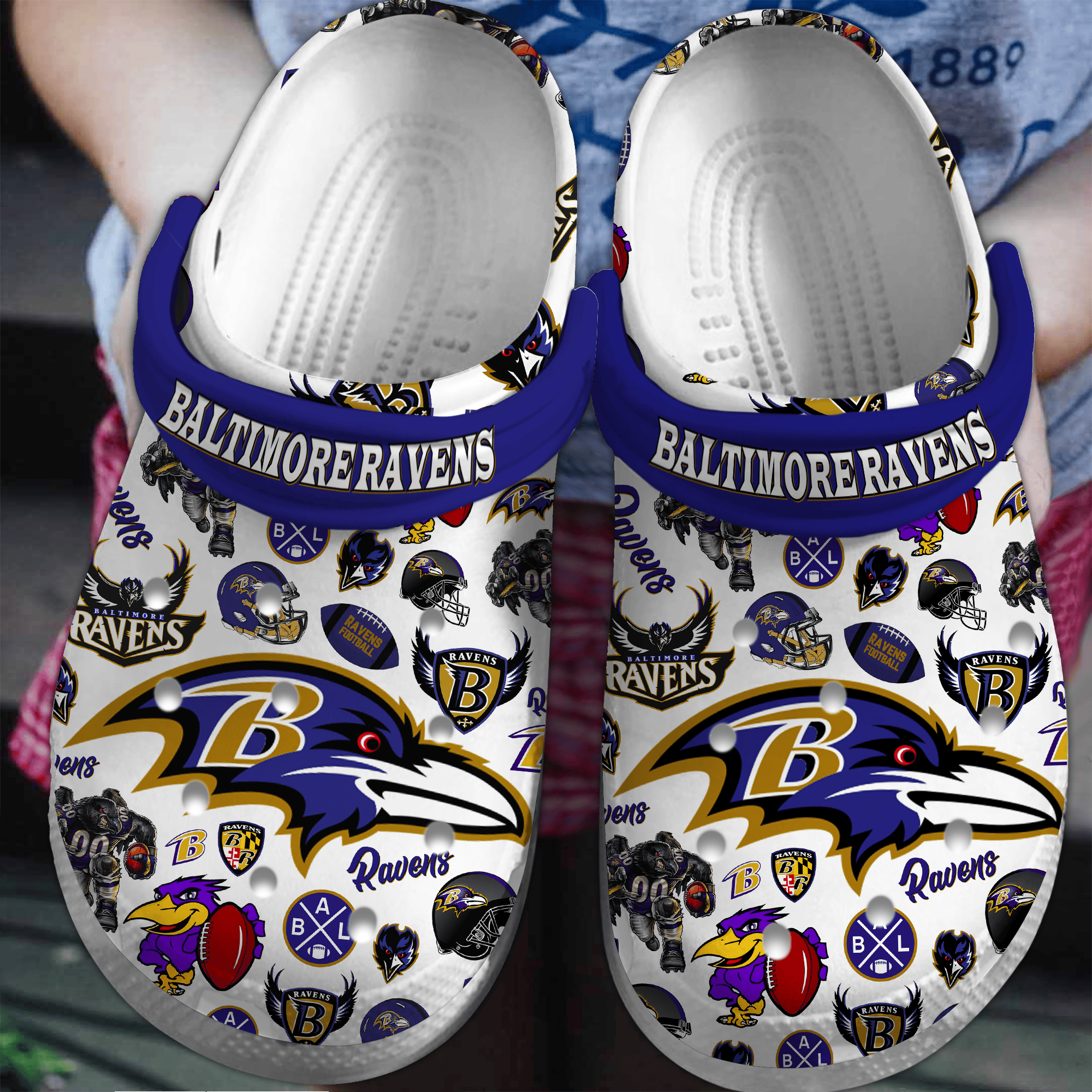 Baltimonre Ravens Nfl Sport Crocs, Baltimonre Ravens Comfortable For Men Women And Kids