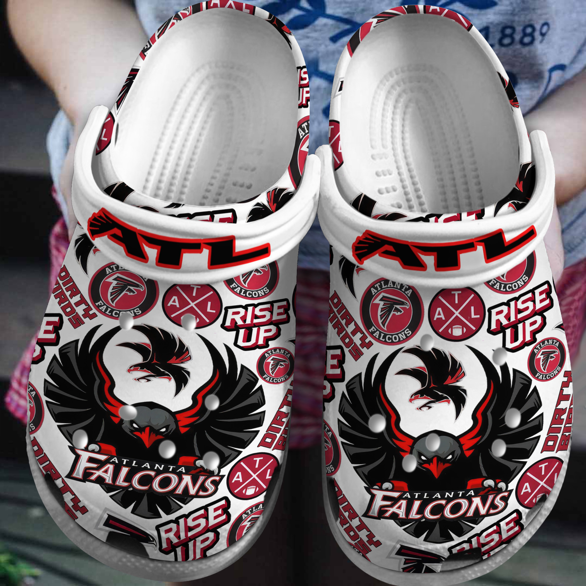 Atlanta Falcons Nfl Sport Crocs, Atlanta Falcons Comfortable For Men Women And Kids 24