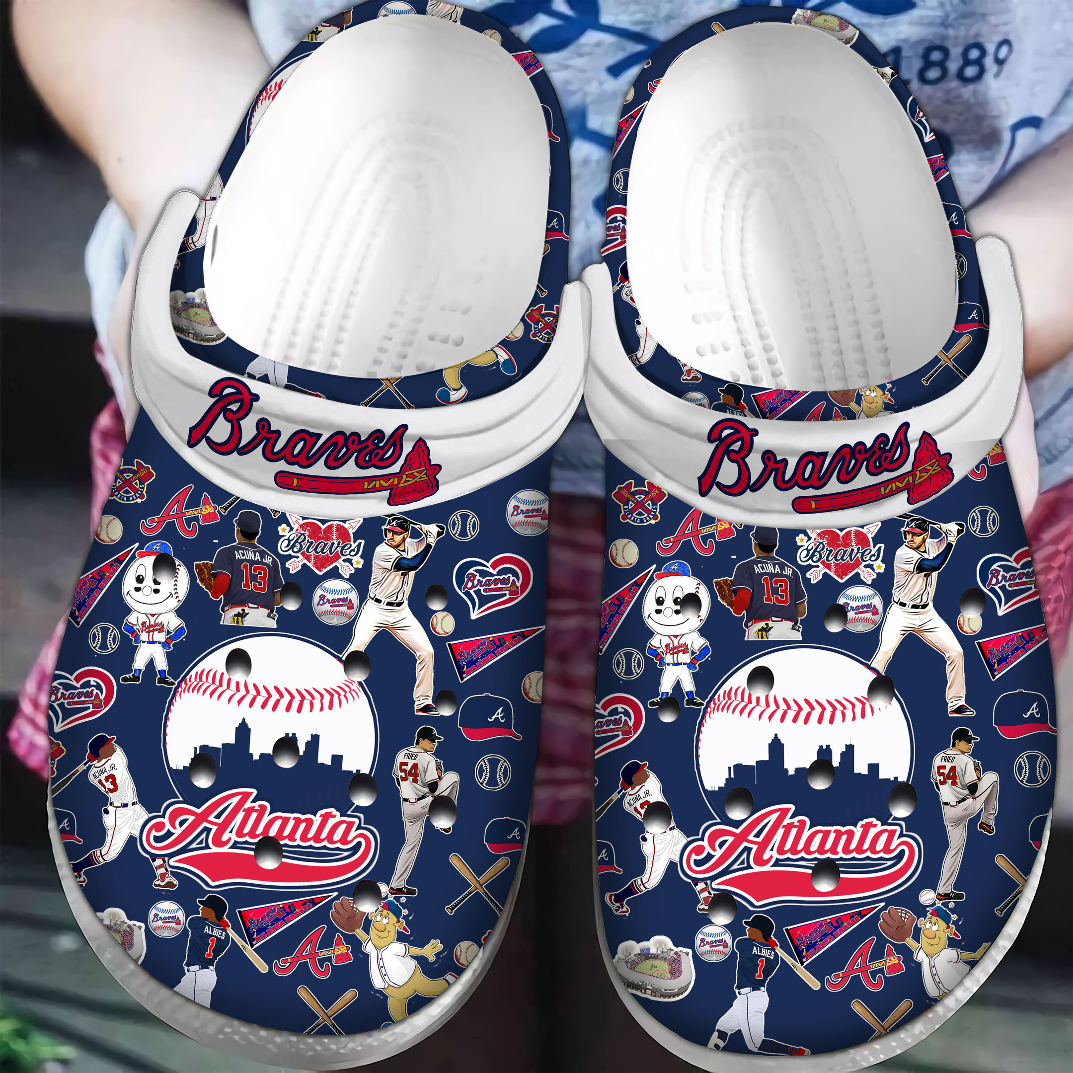 Atlanta Braves MLB Crocs, Atlanta Braves Comfortable For Men Women And Kids 6