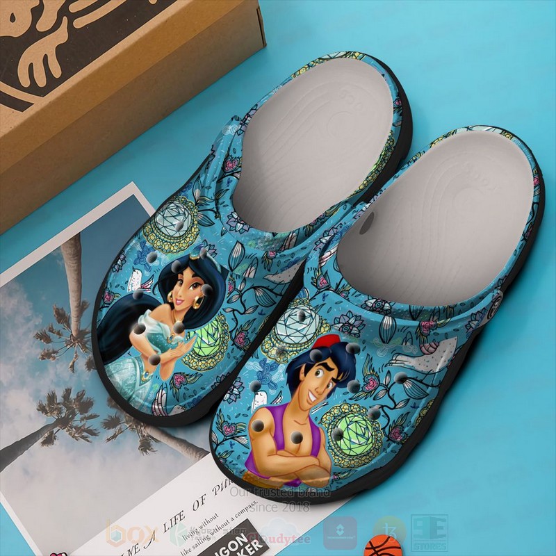 Aladdin And Jasmine Cartoon Crocs, Aladdin And Jasmine Comfortable For Men Women And Kids 33