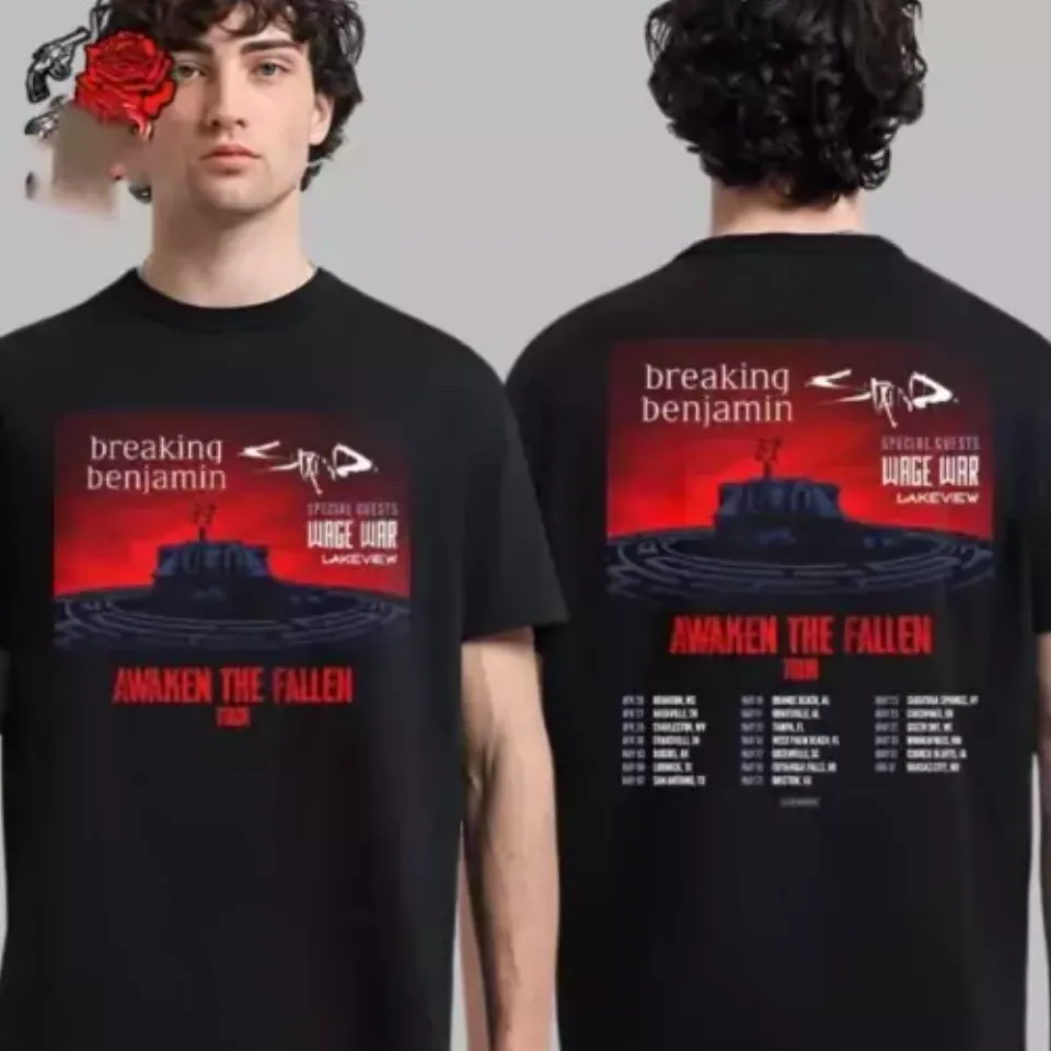 New Breaking Benjamin Awaken The Fallen Tour 2025 Schedule Tour Music Shirt
