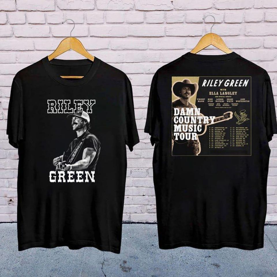 New 2025 Riley Green Damn Country Music Tour Shirt, Riley Green 2025 Concert, Riley Green Fan Gift