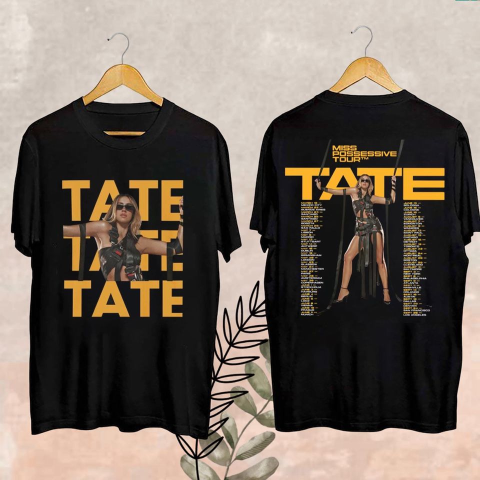 New Graphic Tate Mcrae Miss Possessive World Tour Shirt, Tate Mcrae Tour 2025 Fan Shirt, Miss Possessive World Tour Merch