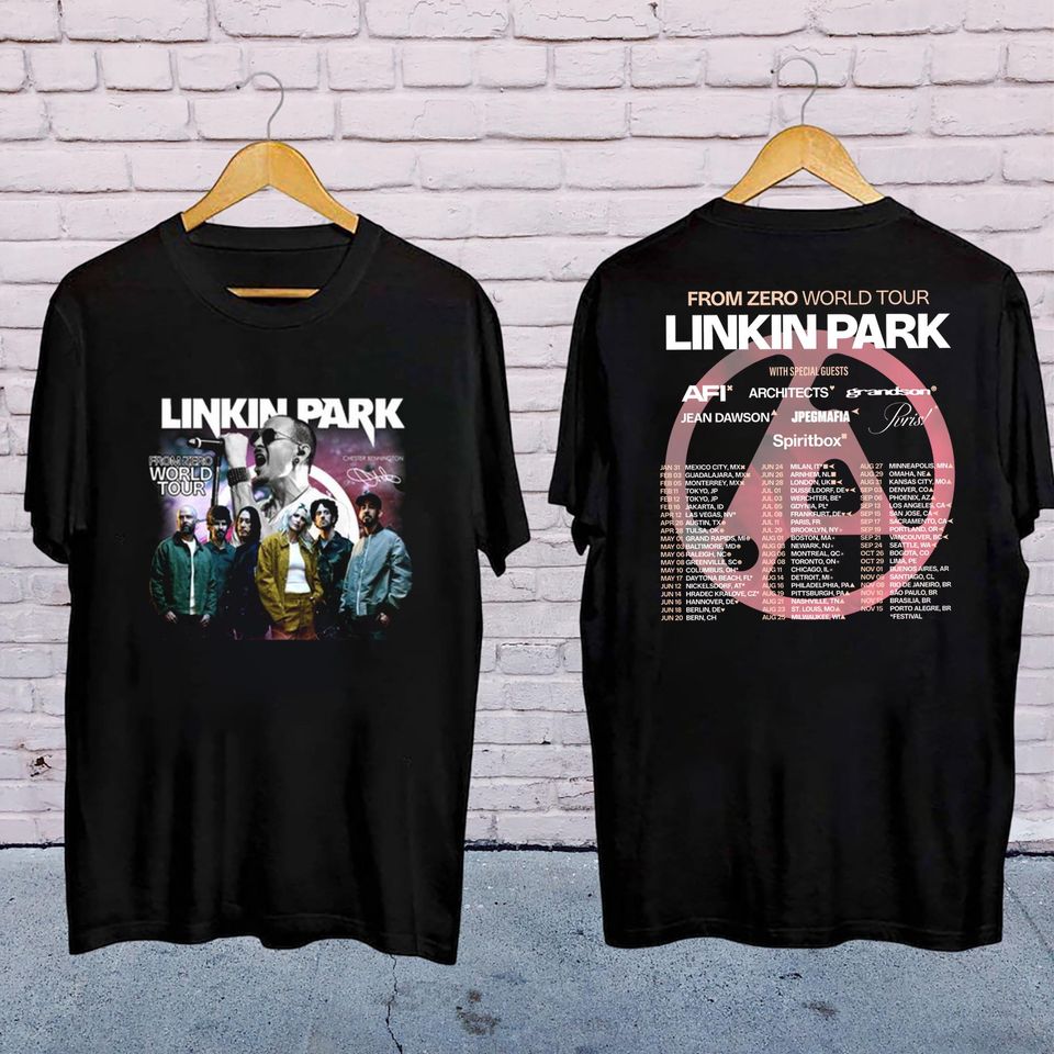New Linkin Park Band Logo Shirt, 2025 Linkin Park From Zero World Tour Shirt, Linkin Park Rock Band Shirt