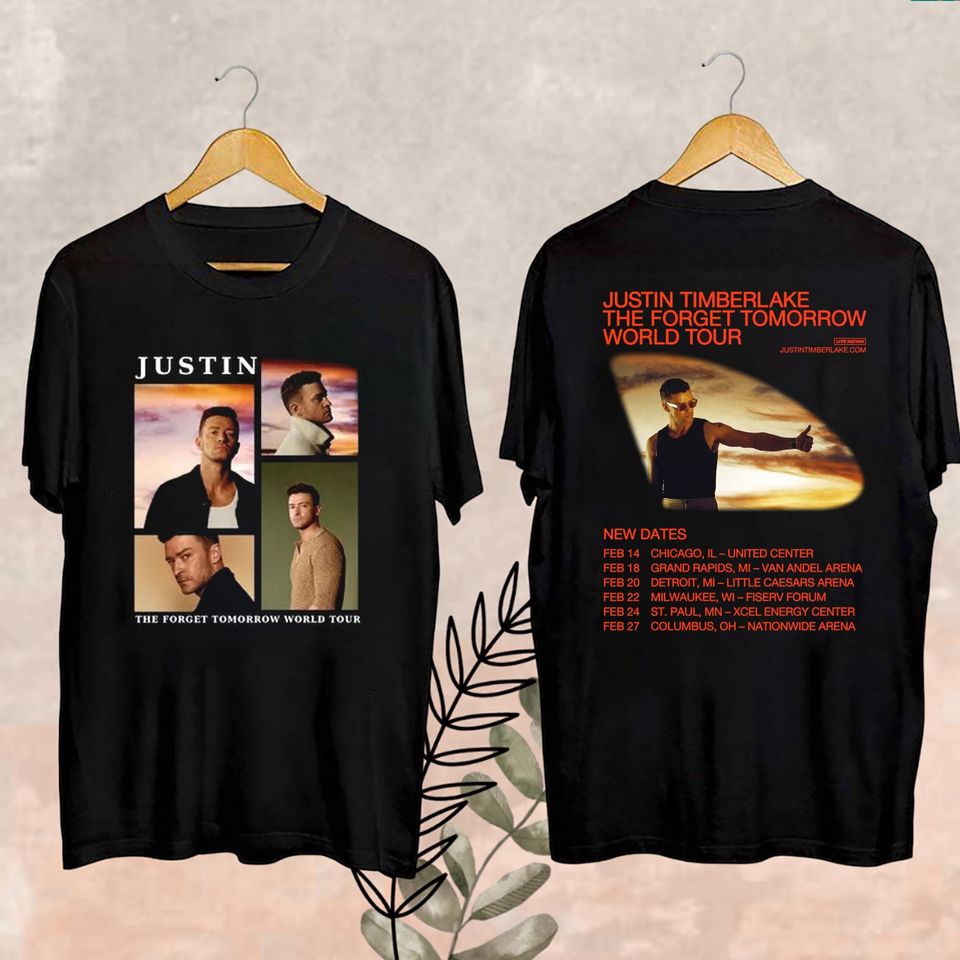 New Retro Justin Timberlake The Forget Tomorrow Merch, The Forget Tomorrow World Tour 2025 Fan Shirt, Justin Timberlake World Tour 2025 Fan Gift