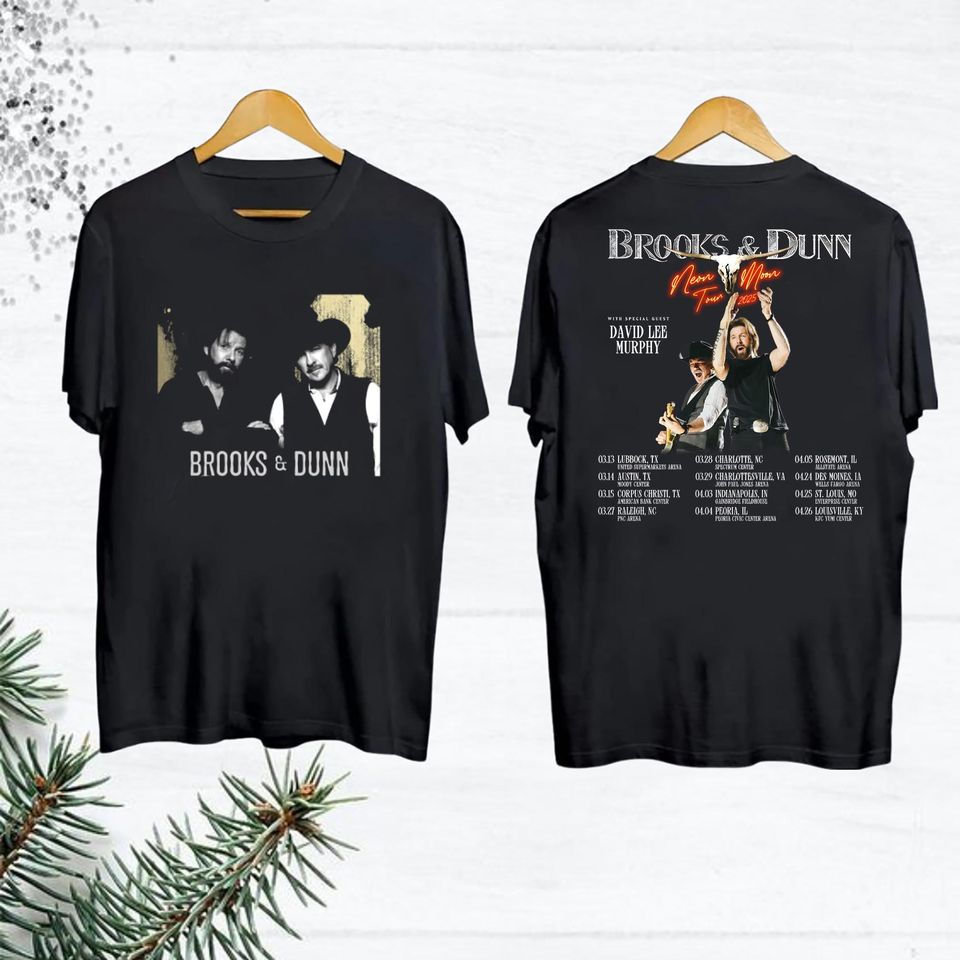 New Vintage Brooks And Dunn Shirt, Brooks And Dunn Neon Moon 2025 Tour Shirt, Brooks & Dunn Merch