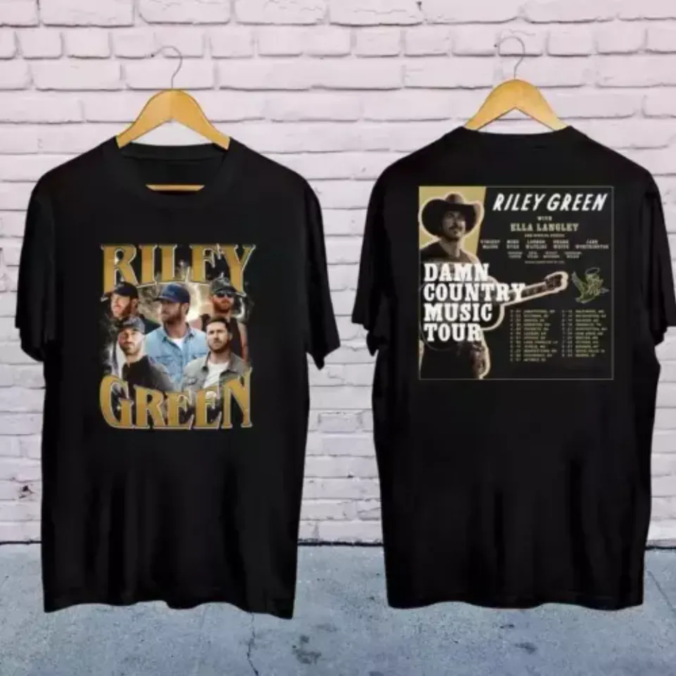 New Riley Green Damn Country Music Tour 2025 Shirt, Riley Green 2025 Concert, Riley