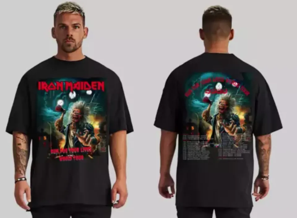 New Iron Maiden Run For Your Lives World Tour 2025 Hard Rock Shirt