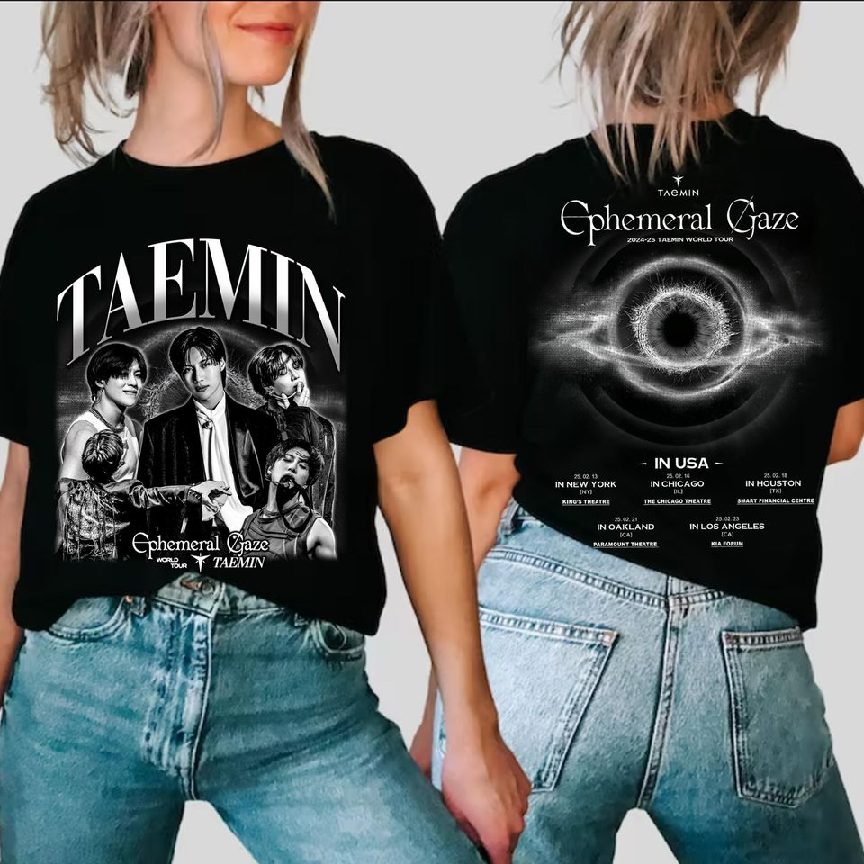 New Taemin Ephemeral Gaze Tour 2025 Shirt, Taemin Eternal Album Shirt, Taemin Fan Shirts