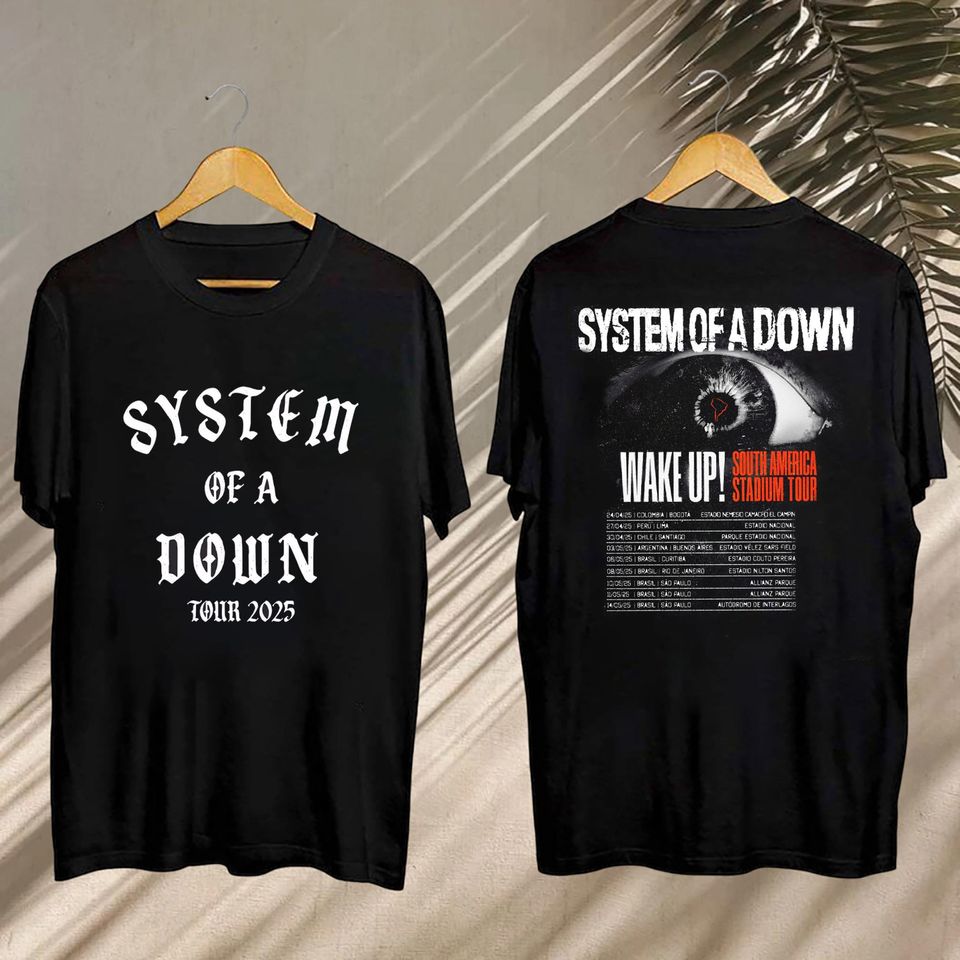 New 2025 System Of Down South America Stadium Tour Shirt, System Of Down Tour Gift, System Of Down Fan Shirt