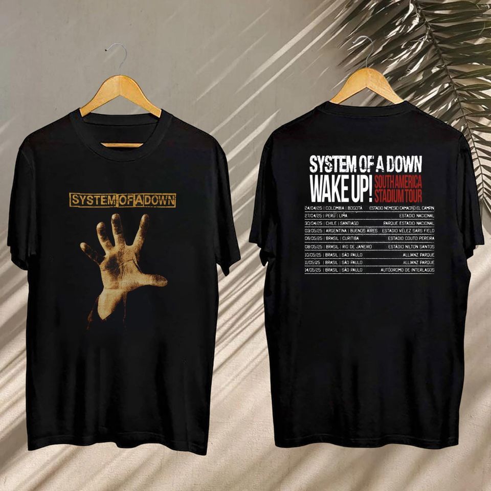 System Of Down Tour 2025 Shirt, System Of Down Fan Shirt, System Of Down South America Stadium Tour Shirt