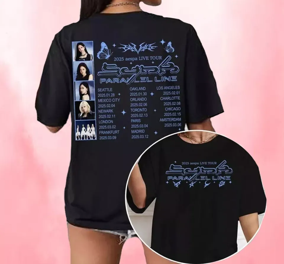 New Aespa Synkparallel Line World Tour 2025 Shirt , Gif Fan