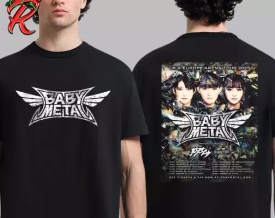 New BabyMetal World Tour 2024 2025 Uk Europe Arena 2025 Tour Date Shirt