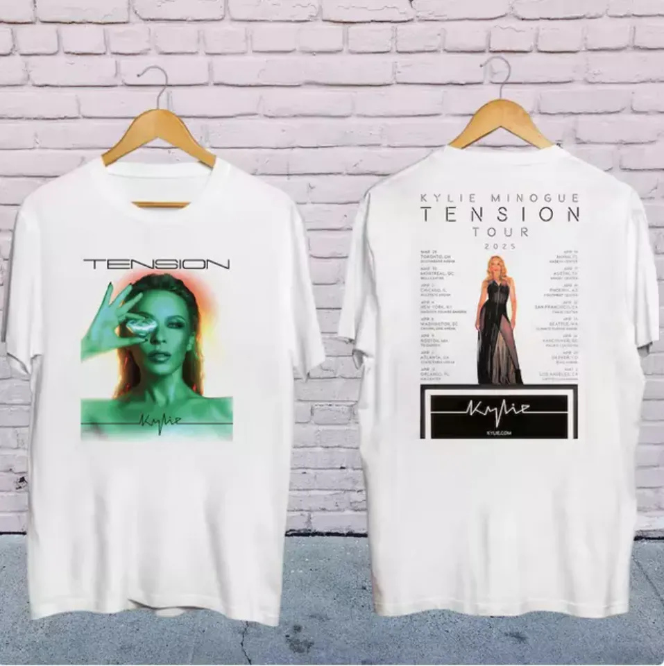 New Kylie Minogue 2025 Concert, Kylie Minogue Tension World Tour 2025 Shirt