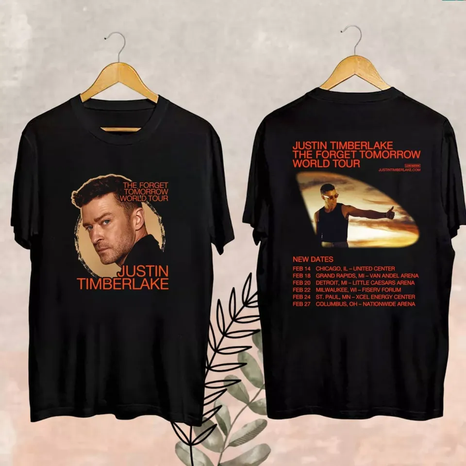 New 2025 Justin Timberlake The Forget Tomorrow Merch The Forget Tomorrow World Tour Shirt
