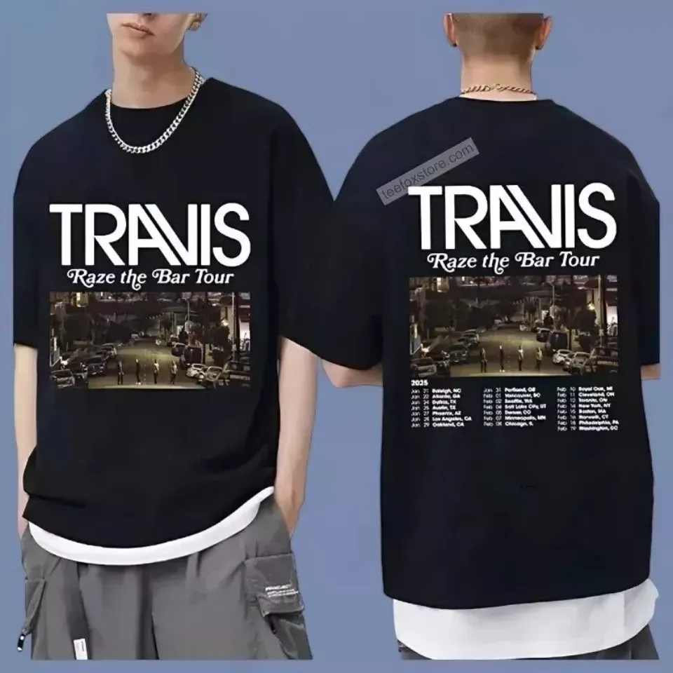Travis Raze The Bar Tour 2025 Two Sided Graphic Shirt