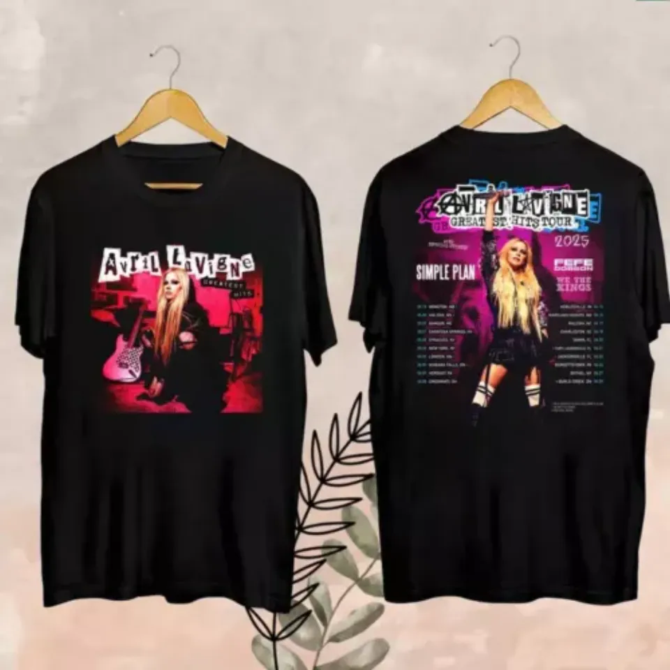 New 2025 Avril Lavigne Greatest Hits Tour Shirt, Avril Lavigne 2025 Concert Music Shirt