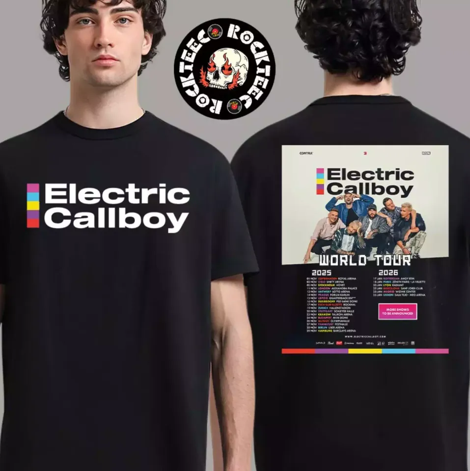 New Electric Callboy World Tour 2025 2026 Europe Tour Dates Two Sides Unisex Shirt