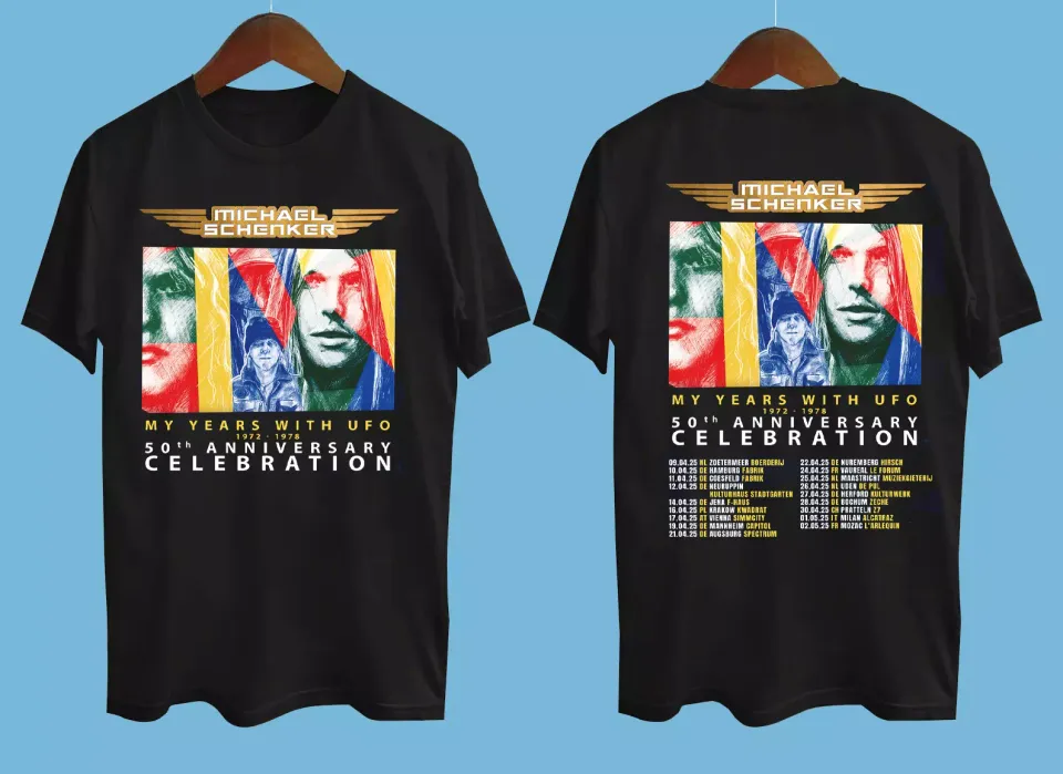 Michael Schenker My Years With Ufo 2025 Tour Black All Size Shirt