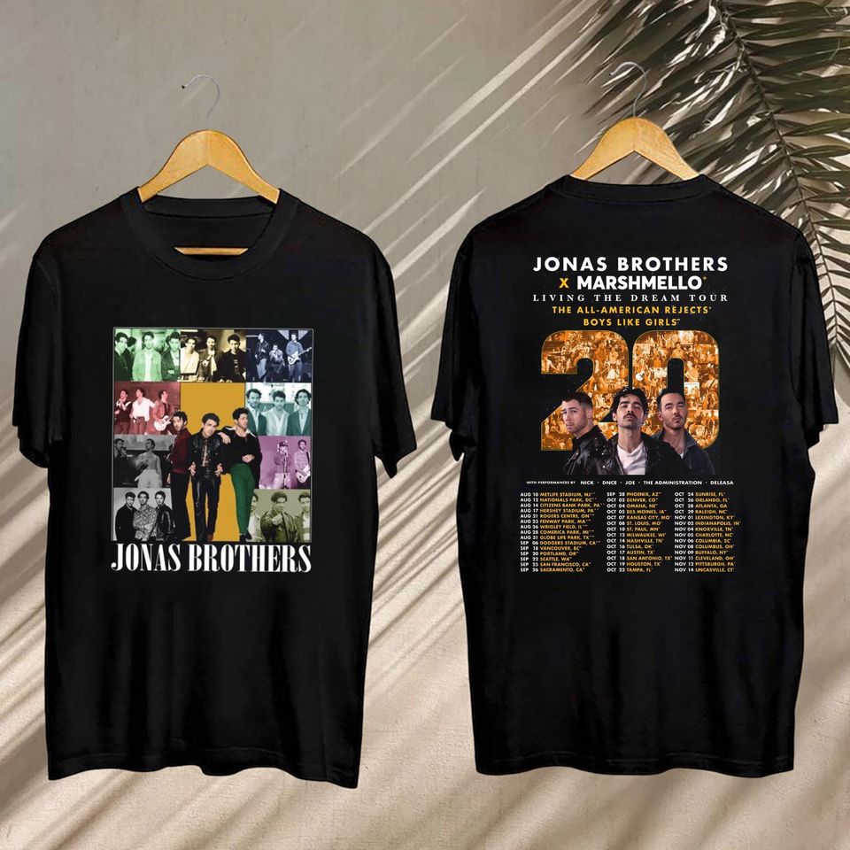 2025 Jonas Brothers Band Tour Shirt, Marshmello 2025 Tour Shirt, Jonas Brothers Fan Gift