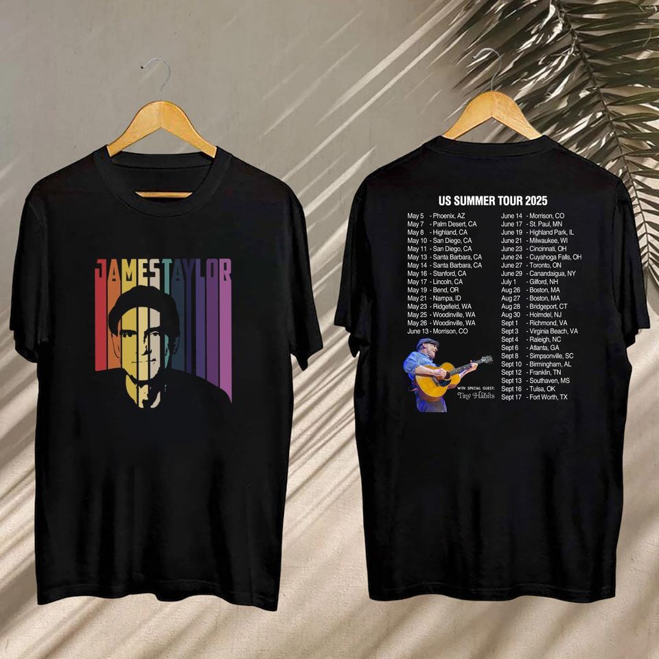New James Taylor 90S Vintage Shirt, James Taylor Summer Tour 2025 Shirt, James Taylor 2025 Concert