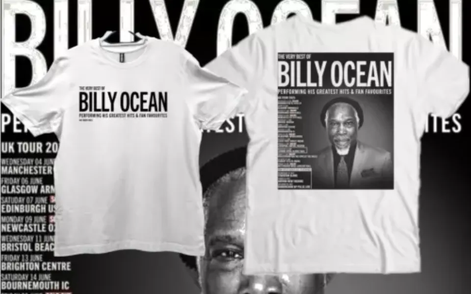 New Billy Ocean 2025 Tour Shirt