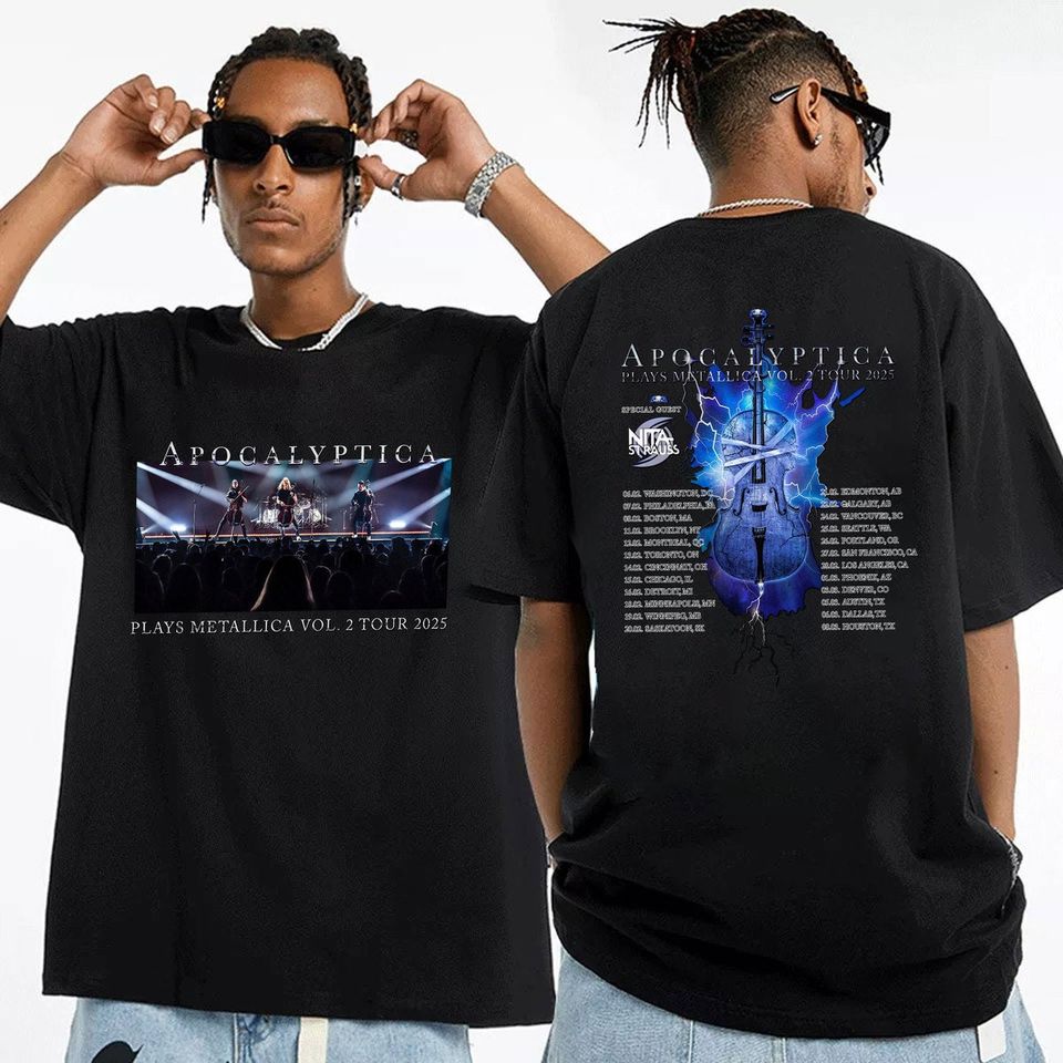 New Apocalyptica Plays Metallica 2025 Tour Shirt, Apocalyptica Concert 2025 Shirt, Apocalyptica Band Fan Shirt