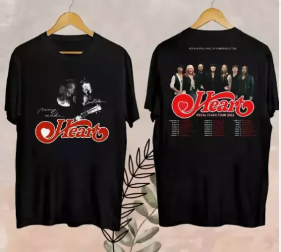 New Rock Band Heart 2025 Tour Shirt, Heart Band Royal Flush Tour 2025 Shirt