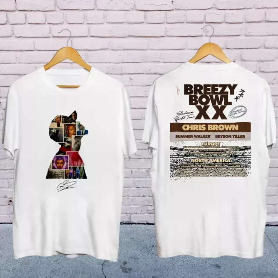 New 2025 Chris Brown Breezy Bowl Xx Tour Shirt, Chris Brown Album Shirt