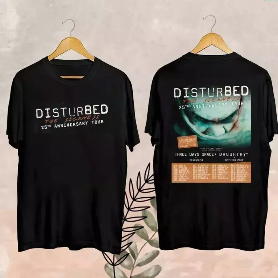 New Disturbed The Sickness 25Th Anniversary Tour Date 2025 Shirt