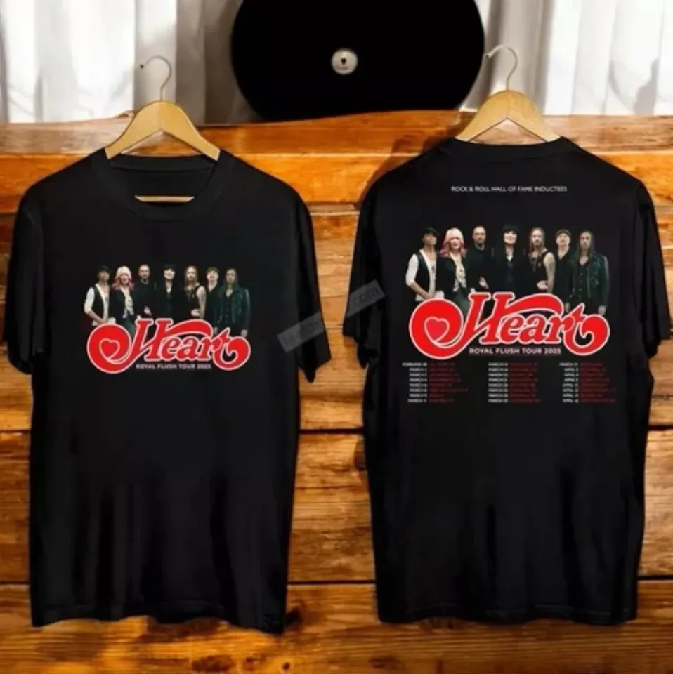 New Heart Band Royal Flush Tour 2025 Concershirt