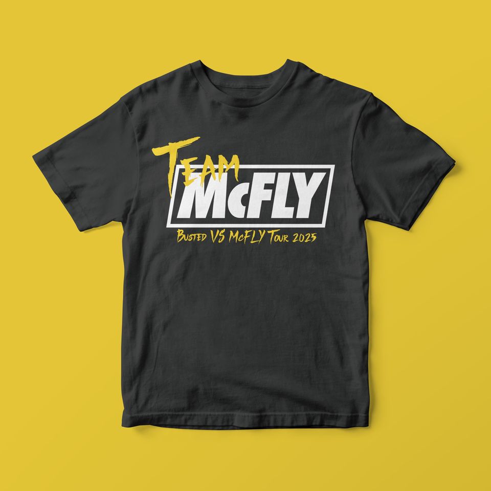 New Team Mcfly Busted Vs Mcfly Tour 2025 Unisex Softstyle Shirt – Music Concert Vintage Shirt, Band Merchandise, Retro Style Top