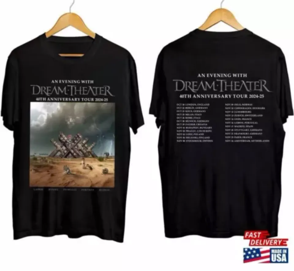 New Dream Theater 40Th Anniversary Tour 2024 2025 Shirt For Fan Shirt