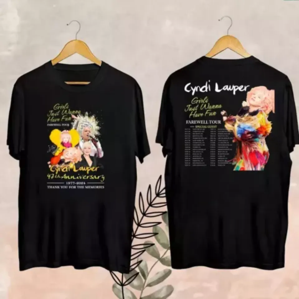 New 2025 Cyndi Lauper Girl Just Wanna Have Fun Farewell Tour Shirt