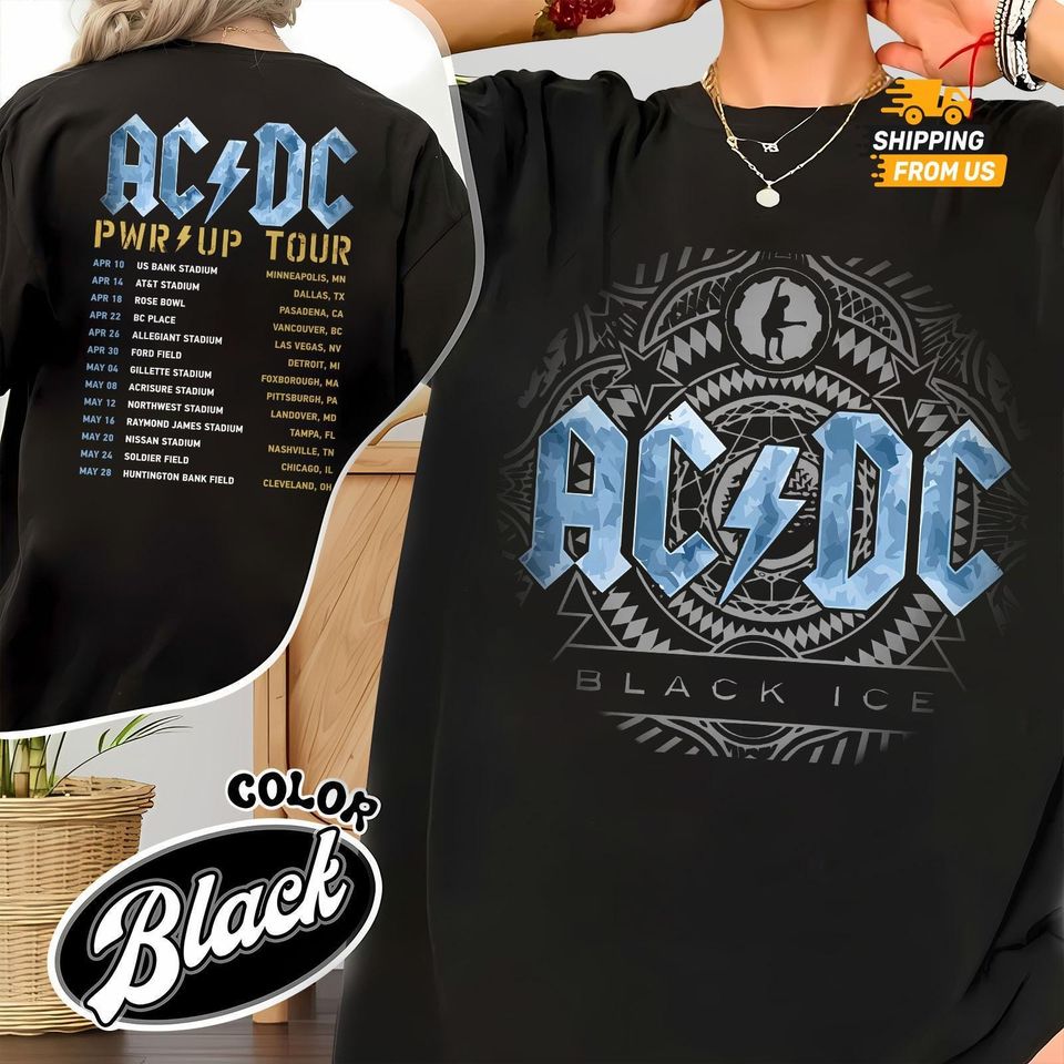 New Comfort Colors Ac-Dc Band Shirt, Power Up 2025 Shirt, The Evolution Of Rock Unisex Shirt