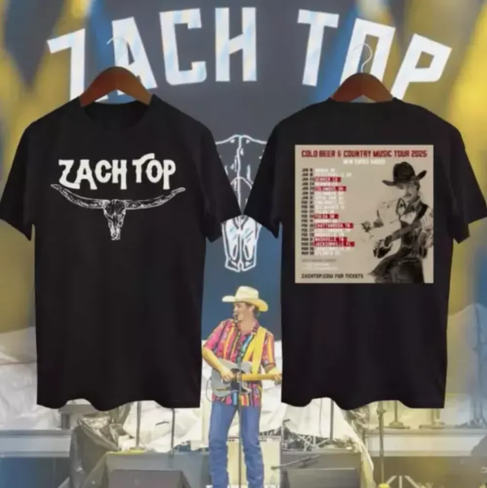 New 2025 Zach Top Cold Beer & Country Music Tour Shirt Gift For Fan
