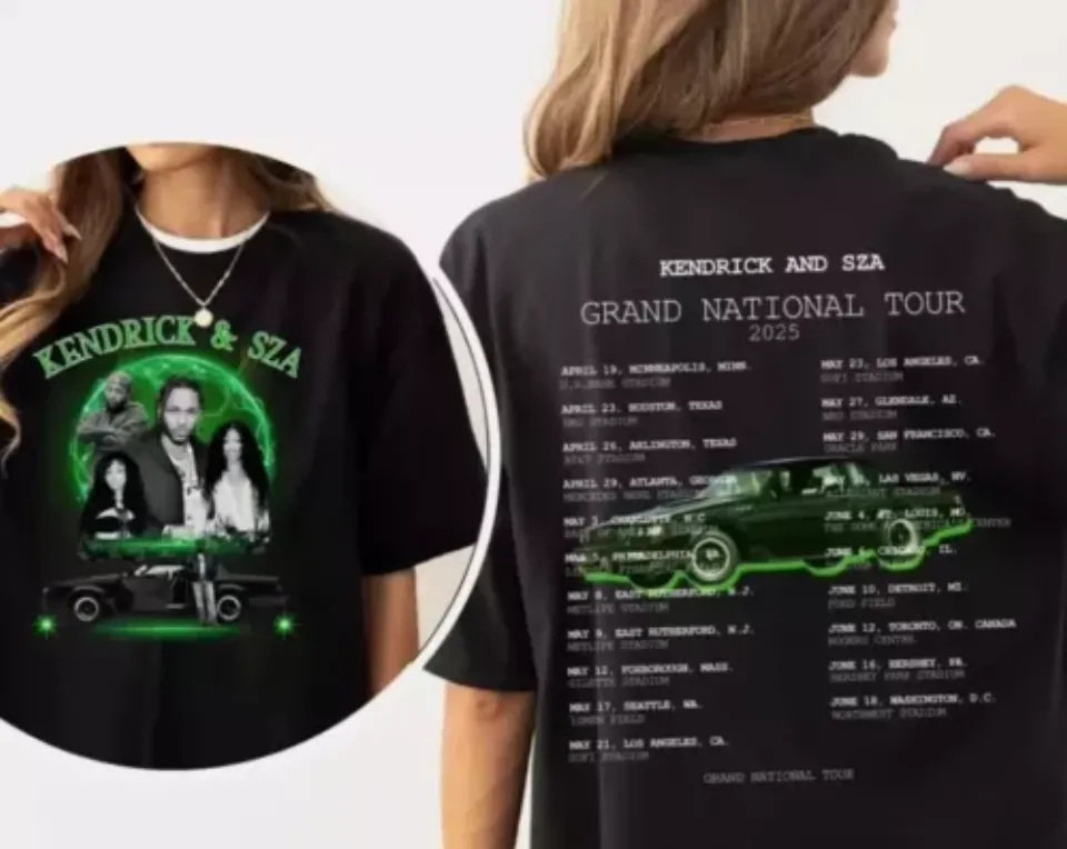New Kendrick Sza Grand National Tour 2025 Tour Shirt