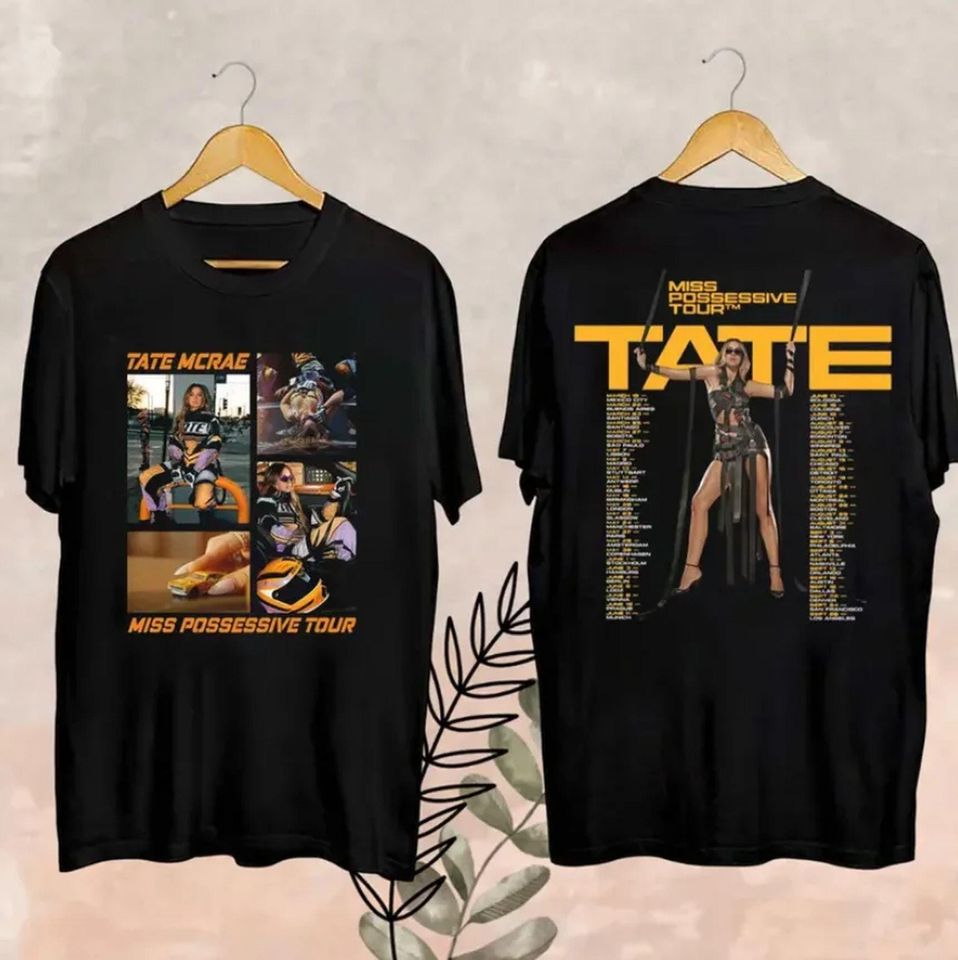New Tate Mcrae Tour 2025 Fan Shirt, Miss Possessive World Tour Merch, Tate Mcrae Fan Gift