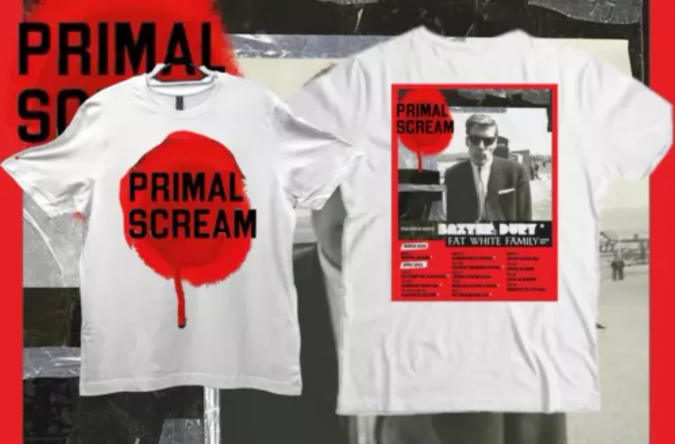 New Primal Scream 2025 Tour Shirt