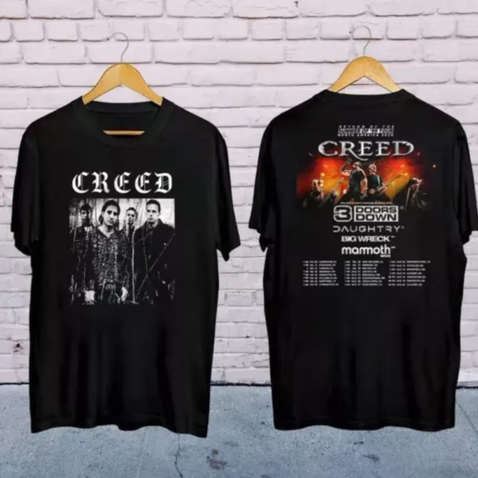 New Creed Band Summer Of 99 Tour 2025 Tour Shirt