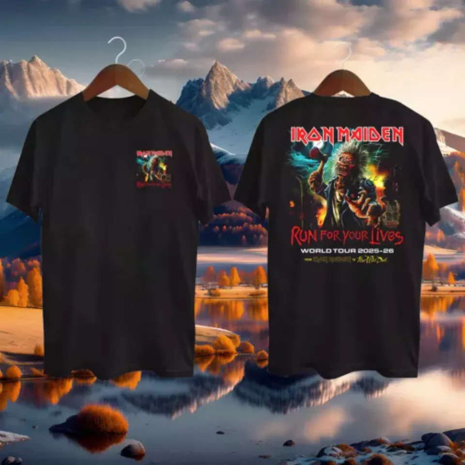 New Run For Your Lives World Tour 2025 Iron Maiden To Fear Of The Dark Shirt