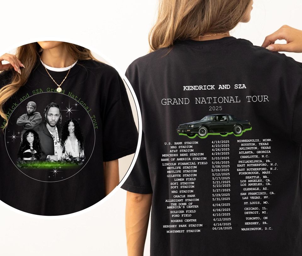 New Premium Kendrick & Sza Grand National Tour 2025 Double Sidesd Shirt