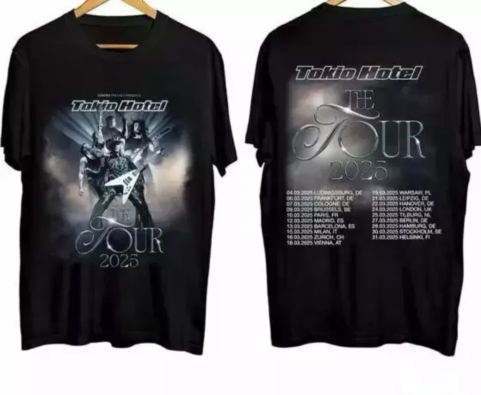 New Tokio Hotel Tour 2025 Shirt Band Fan Concershirt – Tour 2024 Shirt