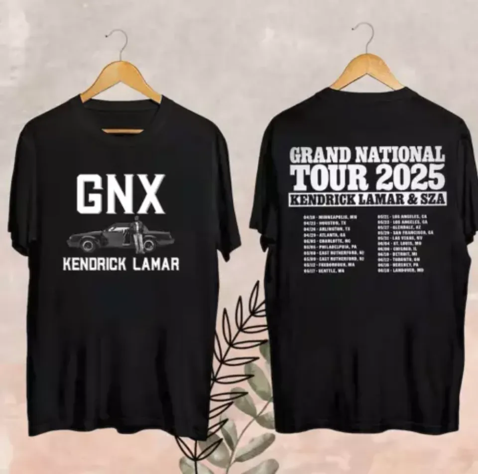 New Grand National Tour Merch, Kendrick Lamar Tour 2025 Fan Shirt