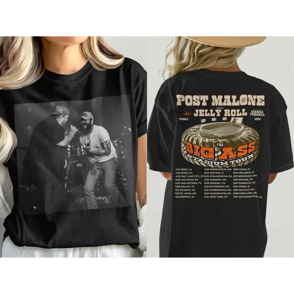 New Post Malone Shirt, Post Malone Tour, Big Ass Stadium Tour, Posty 2025 Tour Shirt