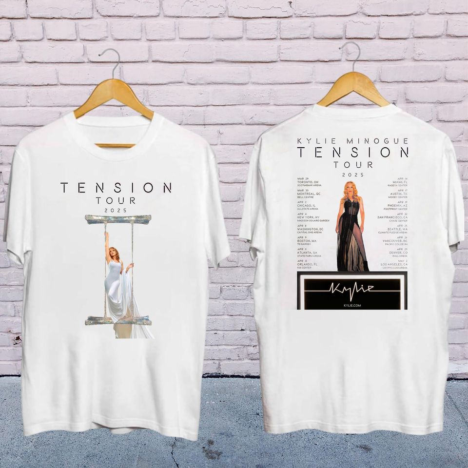 New 2025 Kylie Minogue Tension World Tour Shirt, Kylie Minogue 2025 Concert, Kylie Minogue Fan Gift