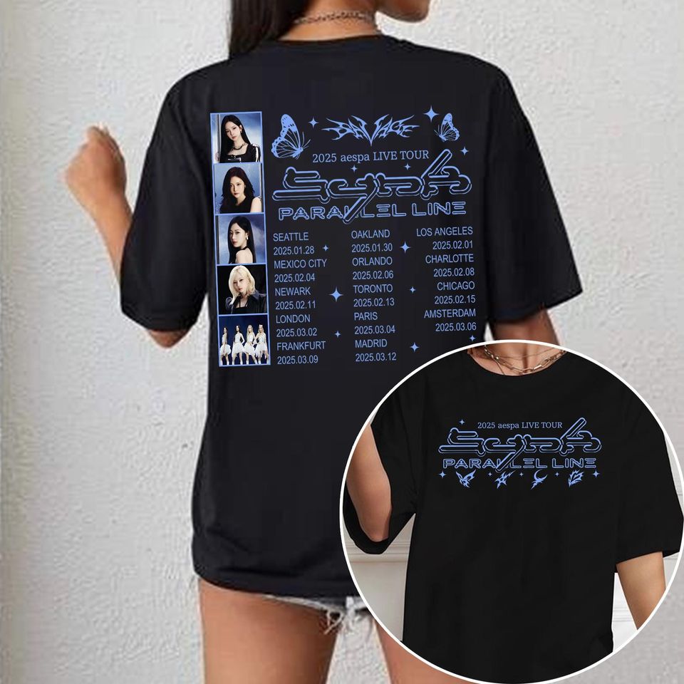 New Aespa Synk: Parallel Line World Tour 2025 Shirt, Aespa Whiplash Album Shirt, Aespa Armageddon Shirt